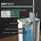 JOYMOOP Mop and Bucket Set with Wringer, Flat Mops for Floor Cleaning, Wall Mop