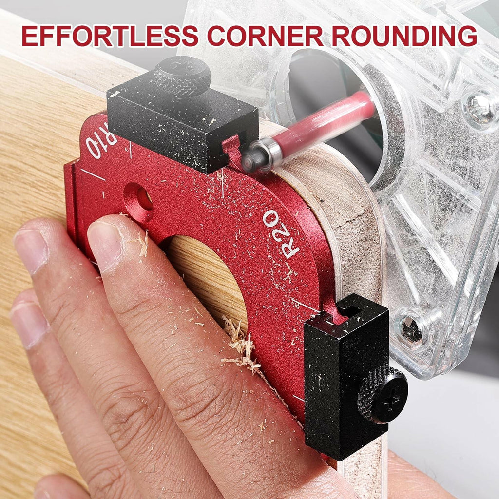 Draxzor 2 Pack Router Corner Radius Template, Premium Aluminum Alloy Router