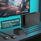 BUERTT TV Dock Station for Switch,Replacement 3 in 1 TV Base Docking Station Set