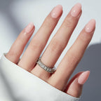 modelones Nude Pink Short Press on Nails, Semi-Transparent Oval Fake Nails Kit