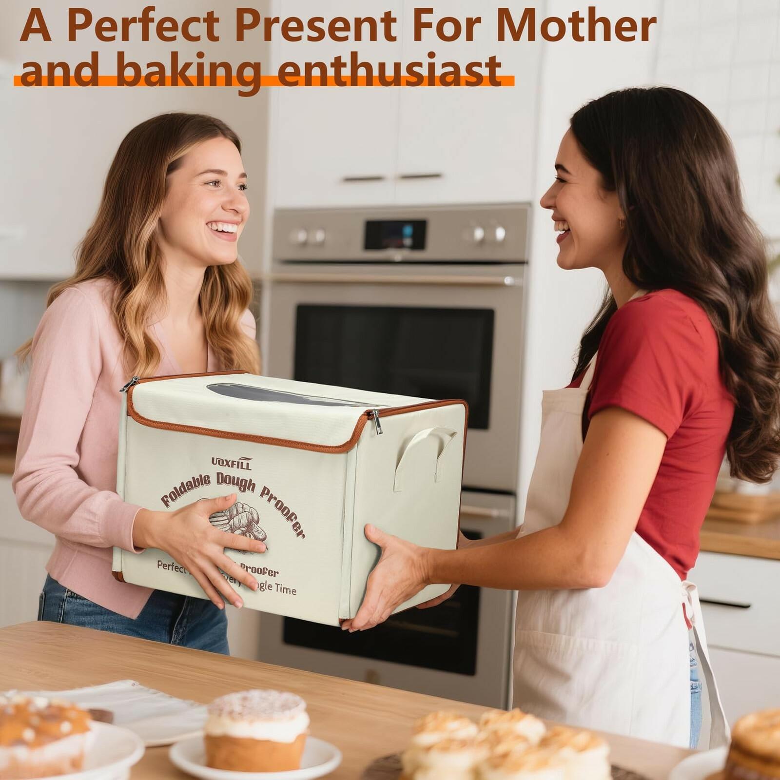 Folding Bread Proofing Box with Temp Control(50-122℉) & 48H Timer, Dough Proofer