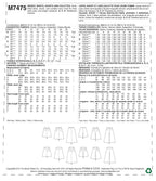 McCall's Patterns Misses' Flared Skirts, Shorts and Culottes 182 x 274 cm