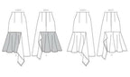 Vogue V1638A5 Easy Women's Fitted Asymmetrical Skirt Sewing Patterns, Sizes