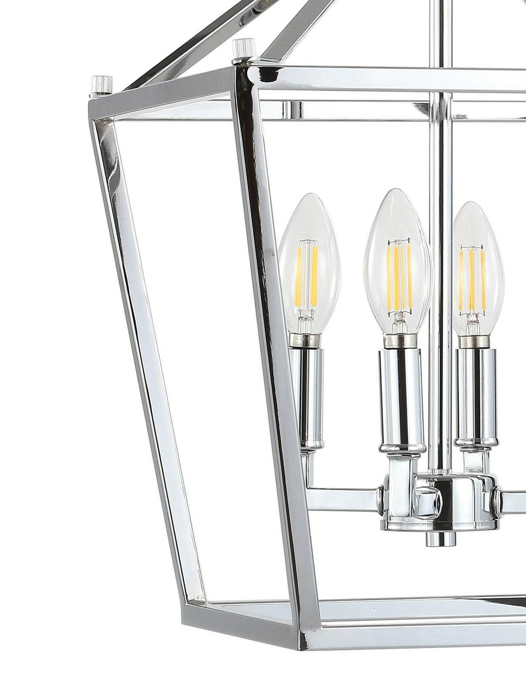 JONATHAN Y JYL7436C Pagoda Lantern Dimmable Adjustable Metal LED Pendant Classic
