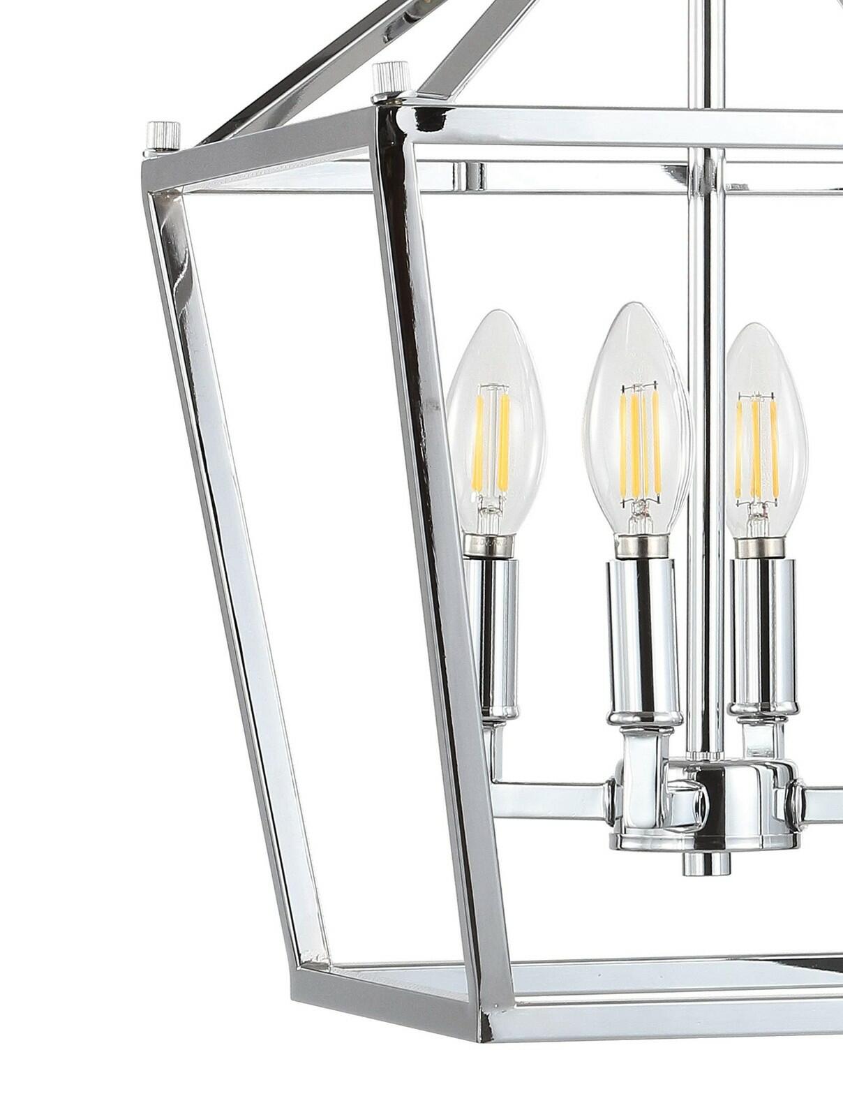 JONATHAN Y JYL7436C Pagoda Lantern Dimmable Adjustable Metal LED Pendant Classic