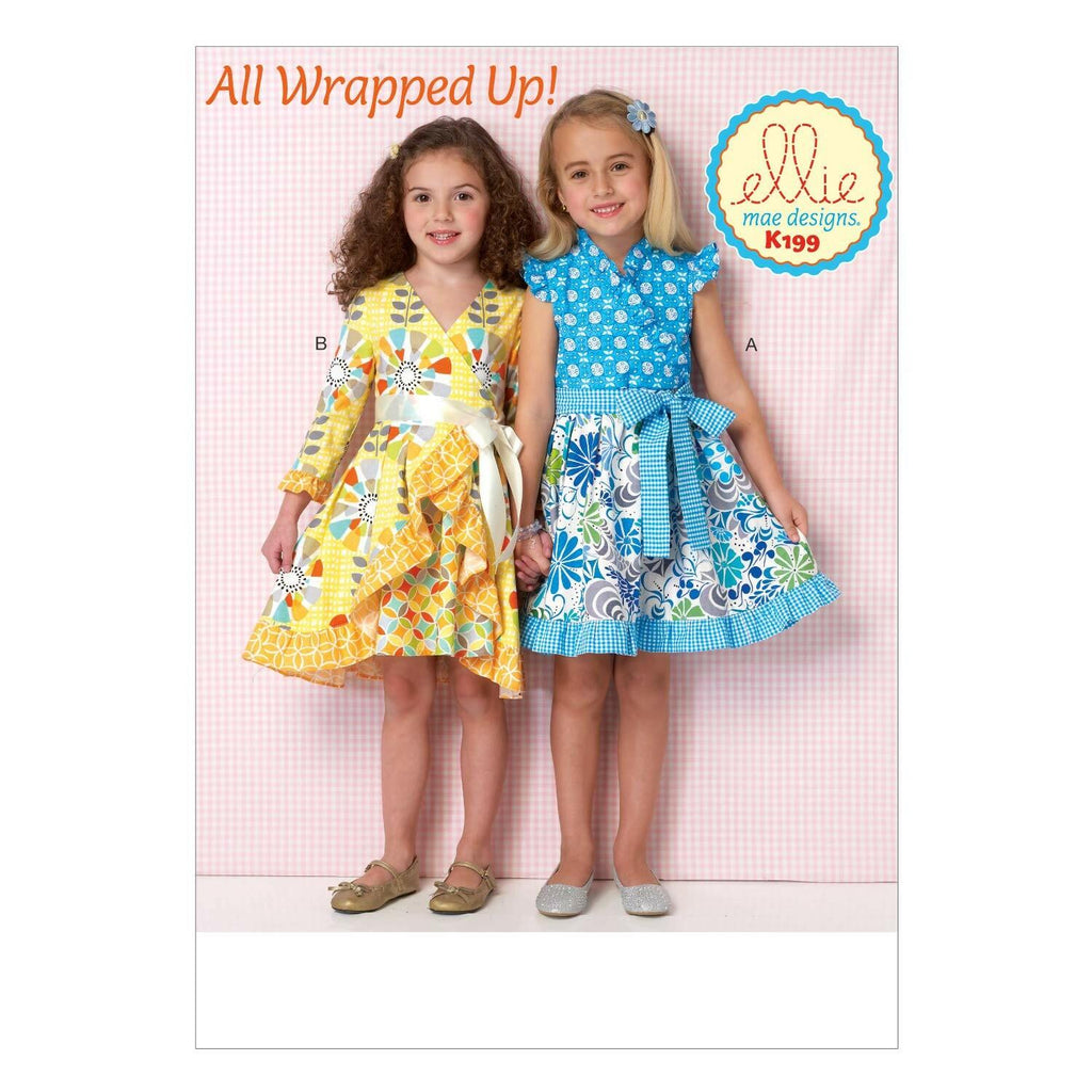 KWIK-SEW PATTERNS K0199 Girls' Dresses & Sash, in One Envelope (XXS - L)