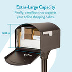 Size XL Architectural Mailboxes Centennial Mailbox Post Rubbed Bronze