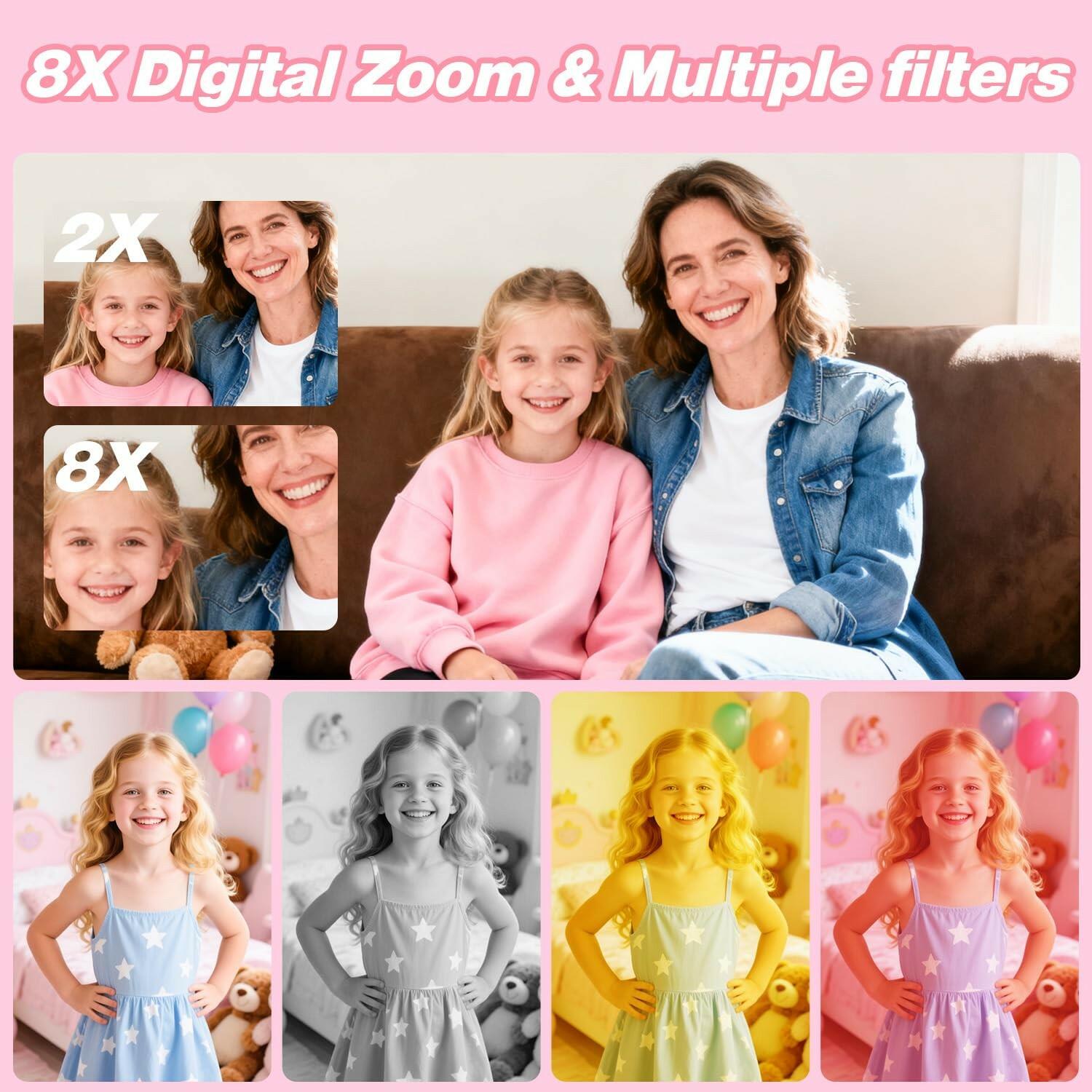 Goopow Kids Camera Toys for 3-8 Year Old Girls Boys,Children Digital Video