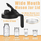Pack of 2 Mason Jar Pour Spout Lid for Wide Mouth Mason Jars, Mason Jar Pitcher