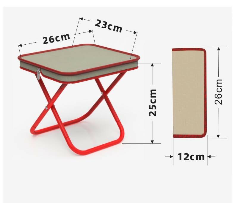 GRUKFE Portable Stool, 13 Inch Small Folding Stool for Adults, Ultralight Black