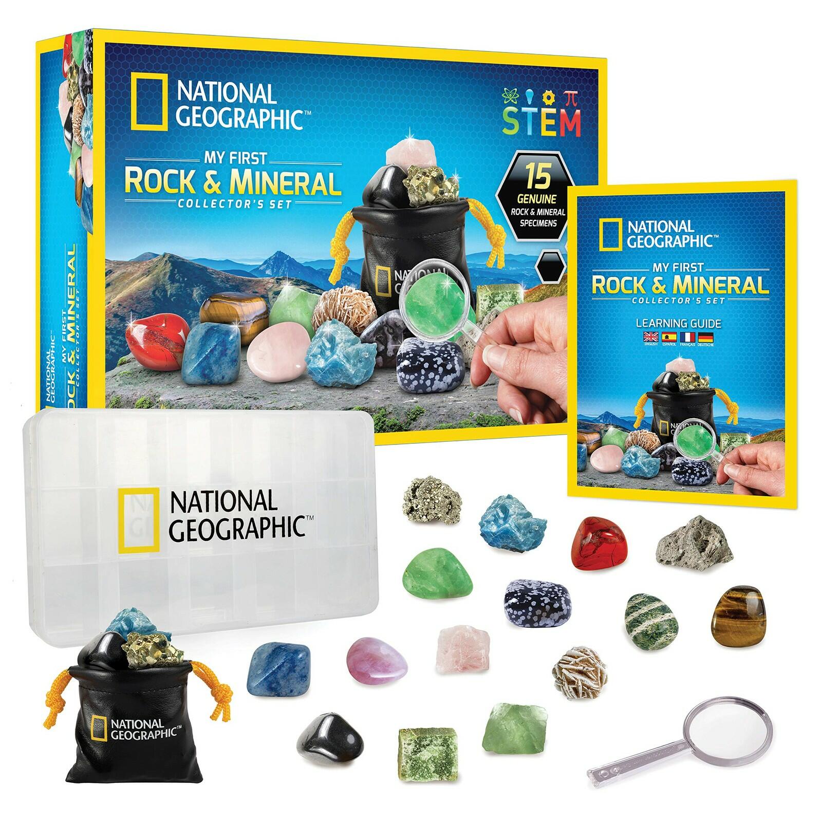15 Rocks National Geographic Rocks & Mineral Collection - Rock Collection Box