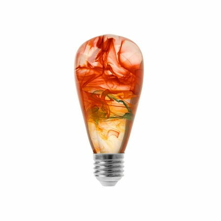 EPDesignLab Orange Nebula Lightbulb - Decorative Acrylic Floral 3-Watt LED Light