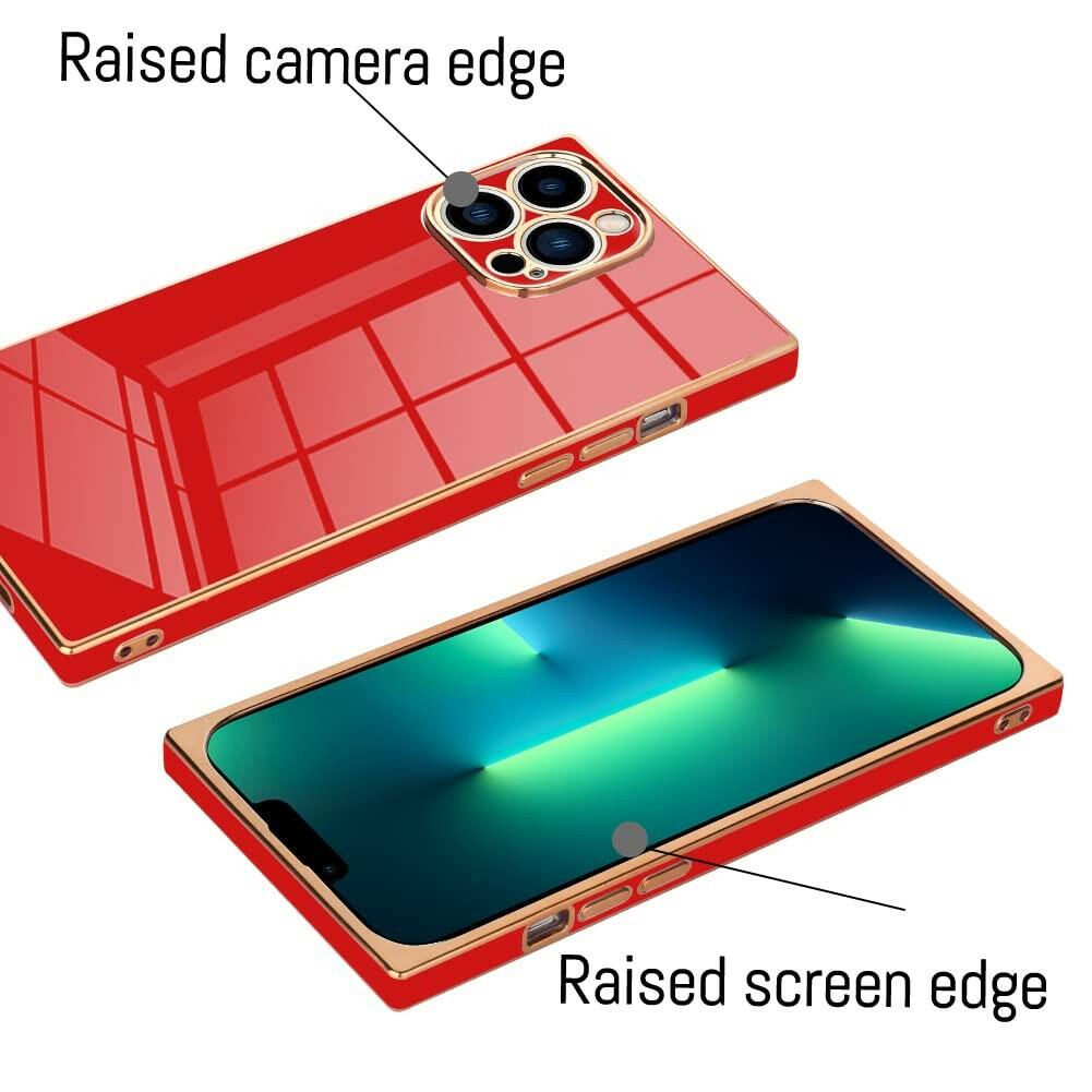 KANGHAR Case Compatible with iPhone 13 Pro Luxury Cute Plating Design Case