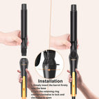 MAXT Curling Irons 1 in Waver Curling Wand Ceramic Tourmaline Hair Curler Dual