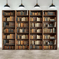 ASDCXZ 10x8ft Bookshelf Backdrop Vintage Bookcase Theme Photography Background