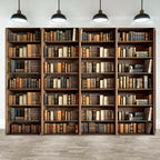 ASDCXZ 10x8ft Bookshelf Backdrop Vintage Bookcase Theme Photography Background