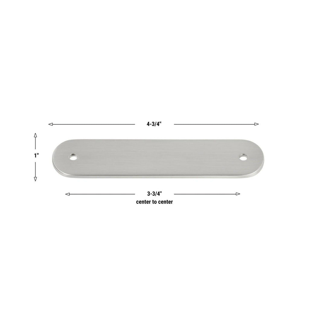 7 Pack GlideRite 4-3/4" Rounded Backplate 3-3/4" 96mm Center-Center, Satin