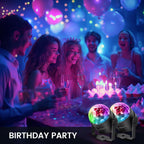 NEQUARE Disco Ball DJ Party Lights Sound Activated with Remote Control Strobe