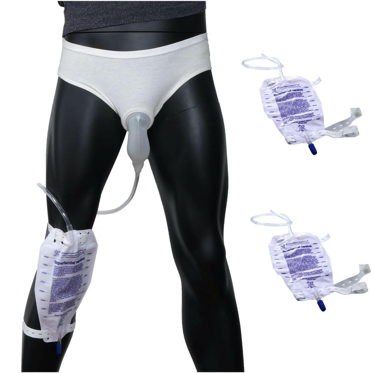 Vojefeb Large Mens Incontinence Protective Briefs, 3 Urine Bags