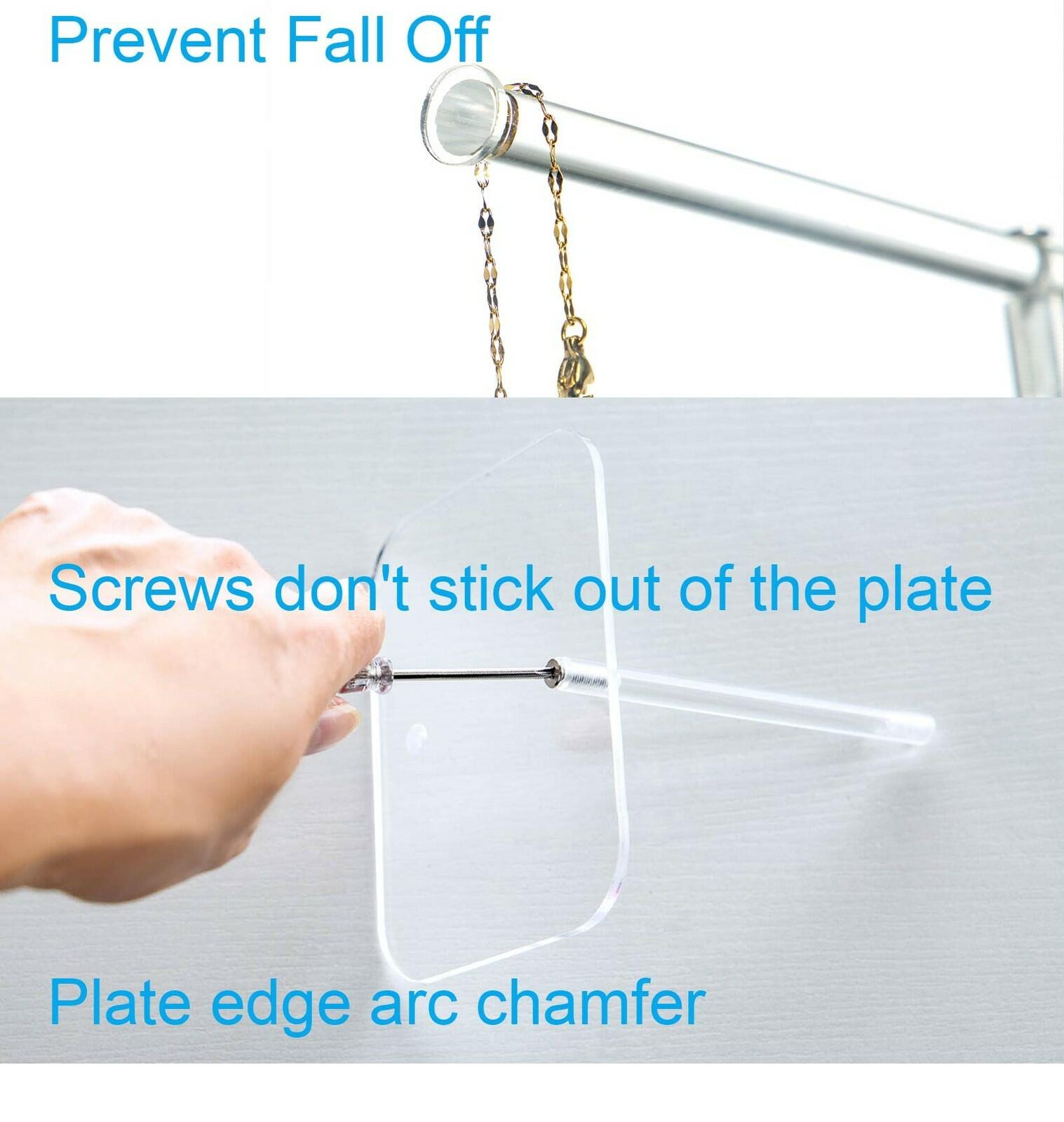 lengnoyp Premium Jewelry Stand , Solid Clear 2-Tier Acrylic Jewelry Organizer