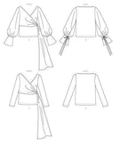 Vogue Pattern Misses' Top A5 (6-8-10-12-14), Various