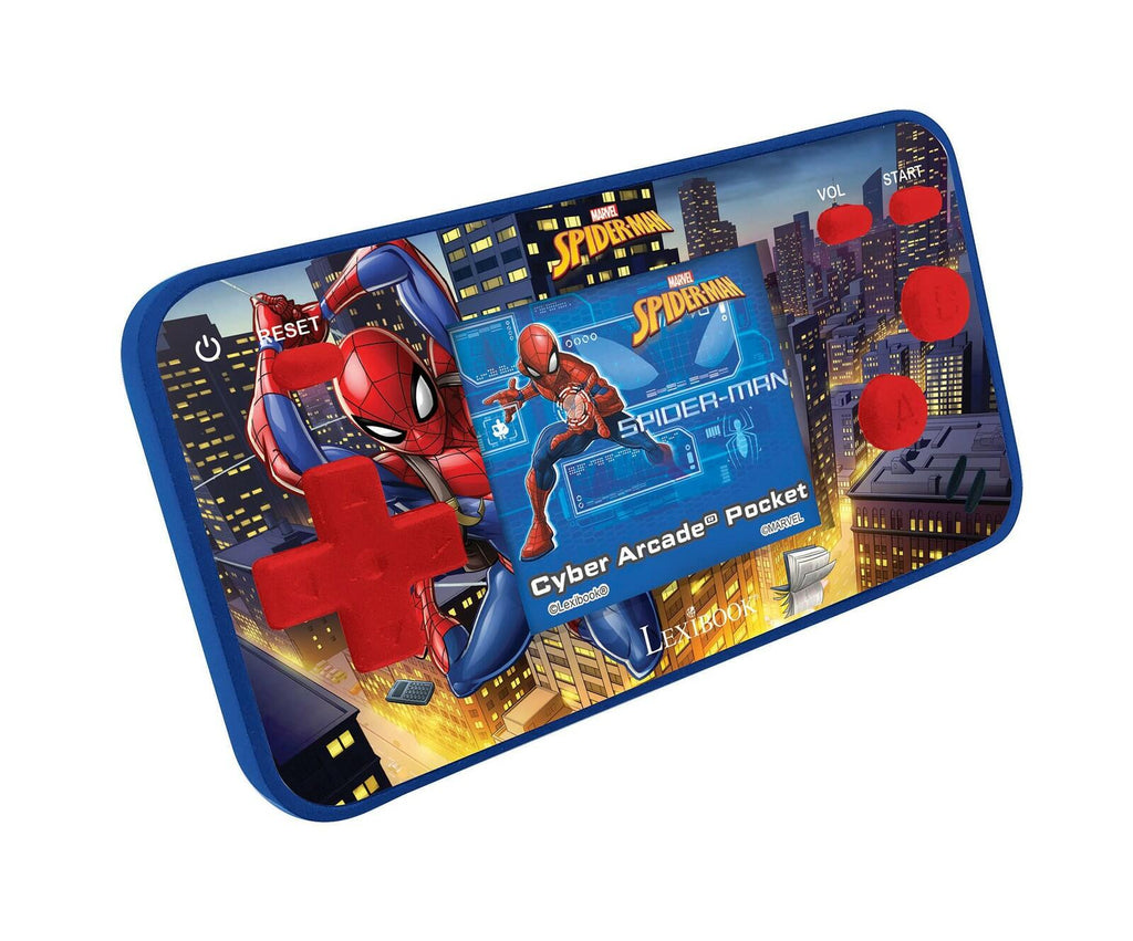 Lexibook Spider-Man Cyber Arcade Pocket Game Console, 150 Games, LCD Screen,