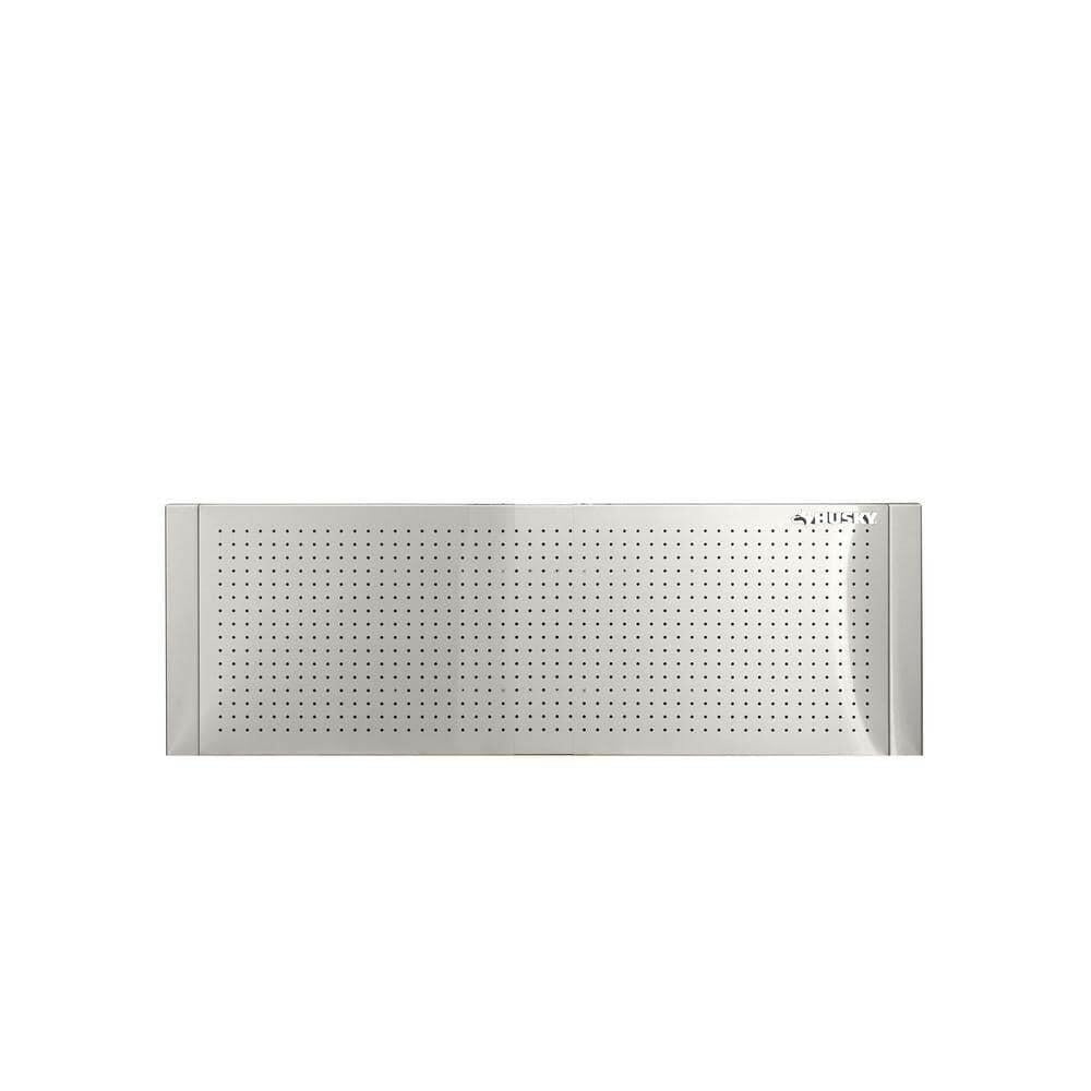 Husky 52 in. W to 72 in. W Stainless Steel Adjustable Pegboard