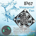 GDSTIME 60mm x 25mm 12V DC Waterproof IP67 Fan High Speed Dual Ball Bearing