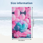 WURTON Red Cotton Candy Print Comfort Beach Towel Your Companion Pool,Camping