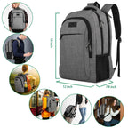 MATEIN Travel Laptop Backpack, Business Anti Theft Slim Sturdy Laptops Backpack
