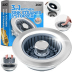 Sink Drain Strainer - Sink Stopper Kitchen Drain, 3 in 1 Kitchen Sink Drain
