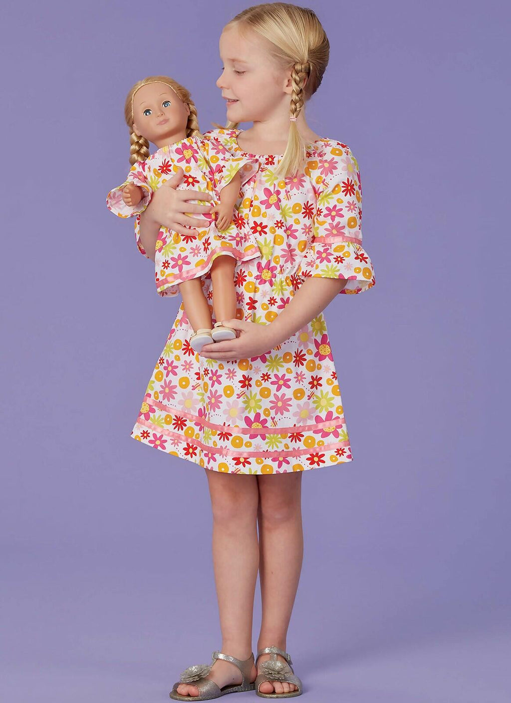 KWIK-SEW PATTERNS Kwik Girl's Shirt and Pants and 18" Doll Dress Sewing Patterns