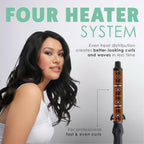 MINT Professional Clamp-Free Curling Wand 1 1/4 Inch for Long Hair | Extra Long