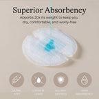 Lansinoh Stay Dry Disposable Nursing Pads, Soft and Super Absorbent Breast Pads,