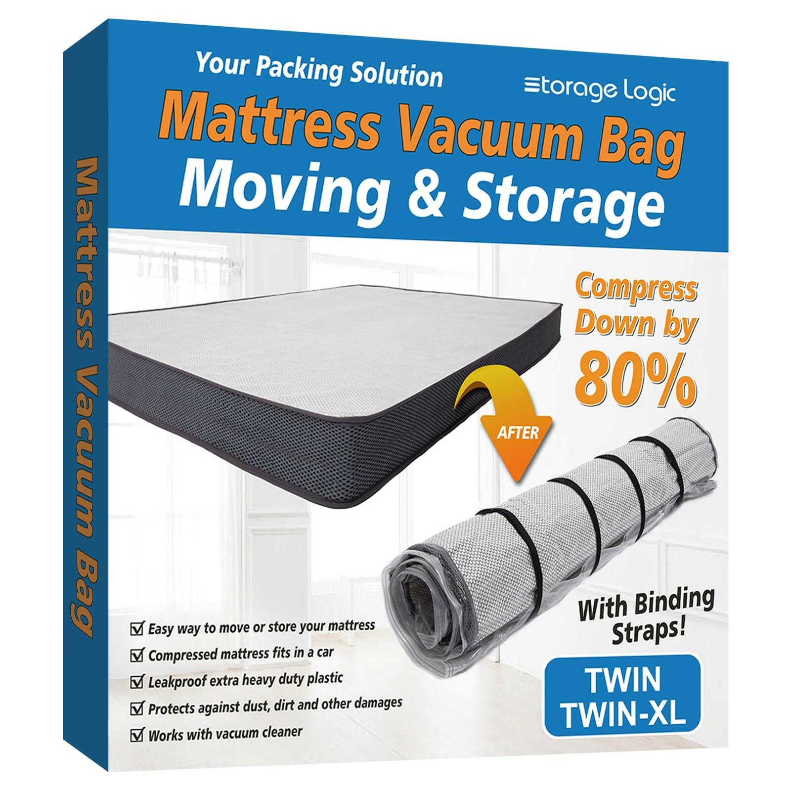 Storage Logic Foam Mattress Vacuum Bag for Moving, Storage, Vacuum Seal Mattress