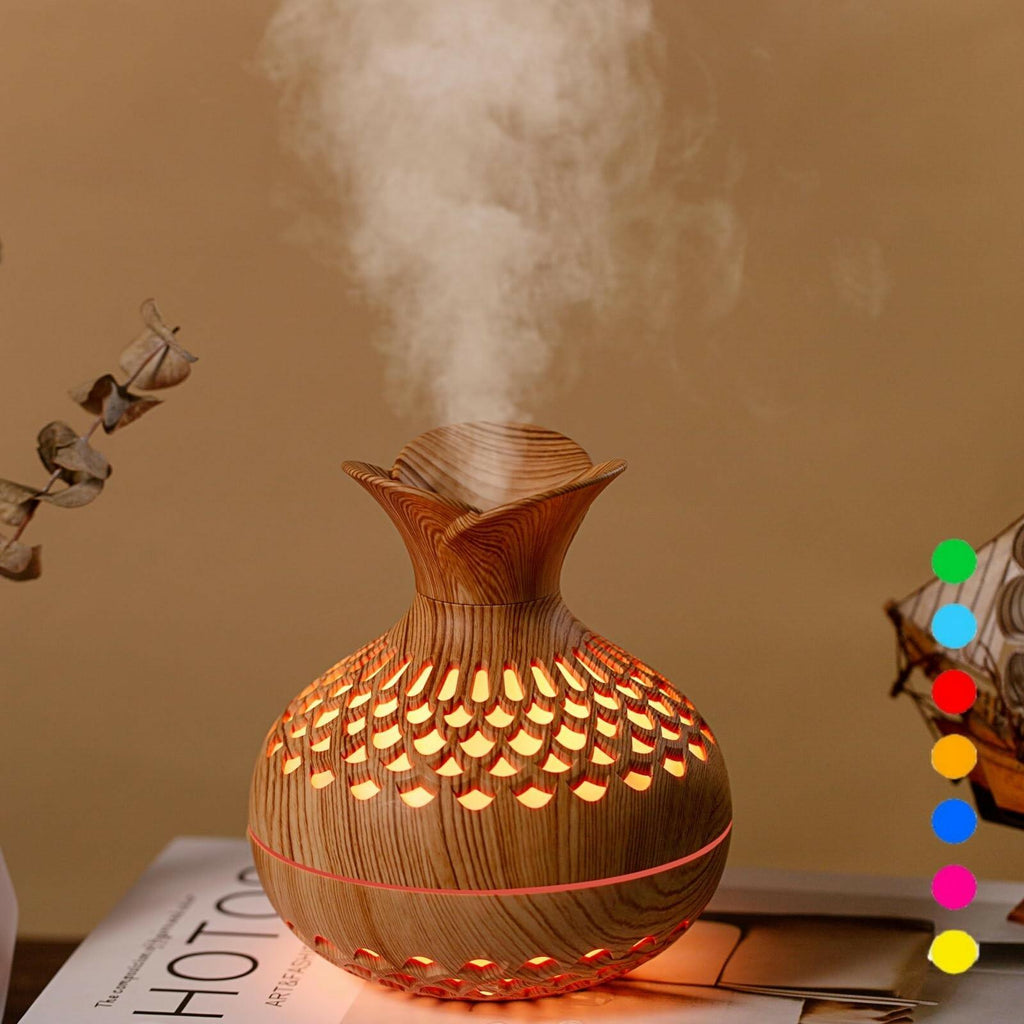 Colorful Cool Mini Humidifier, Flower Shape USB Personal Desktop Humidifier for
