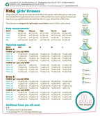 KWIK-SEW PATTERNS K0184 Girls' Dresses