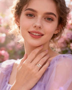 LANWLOSI Hug from Heaven Ring for Women Adjustable Silver Stainless Steel Hug