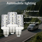 2 PACK E26 LED Bulbs,Modern Craft Crystal lamp,6000K Daylight White 18W LED