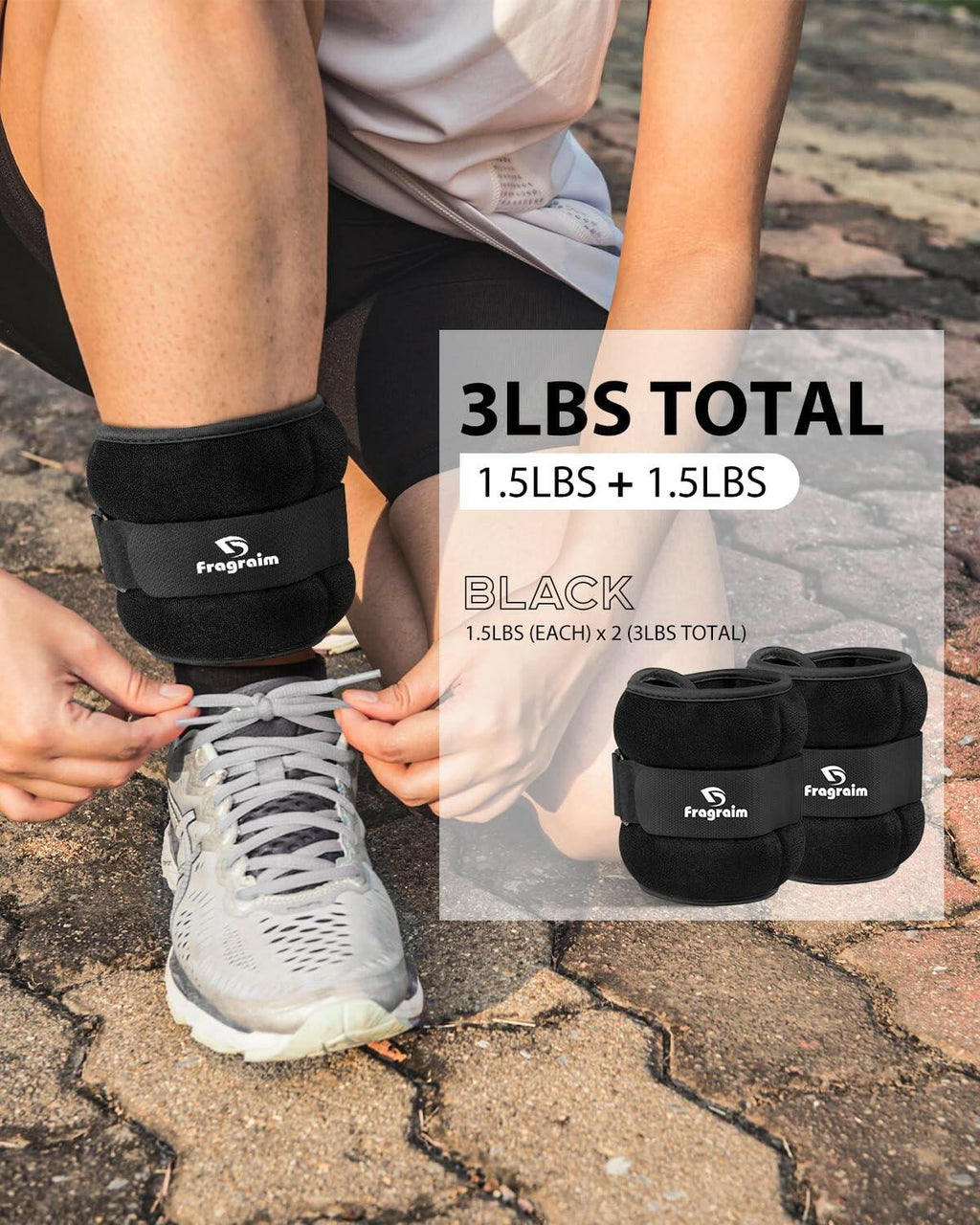 Ankle Weights, 1.5 Lbs X 2 Wrist Leg Arm Weights for Women and Men, Comfortable