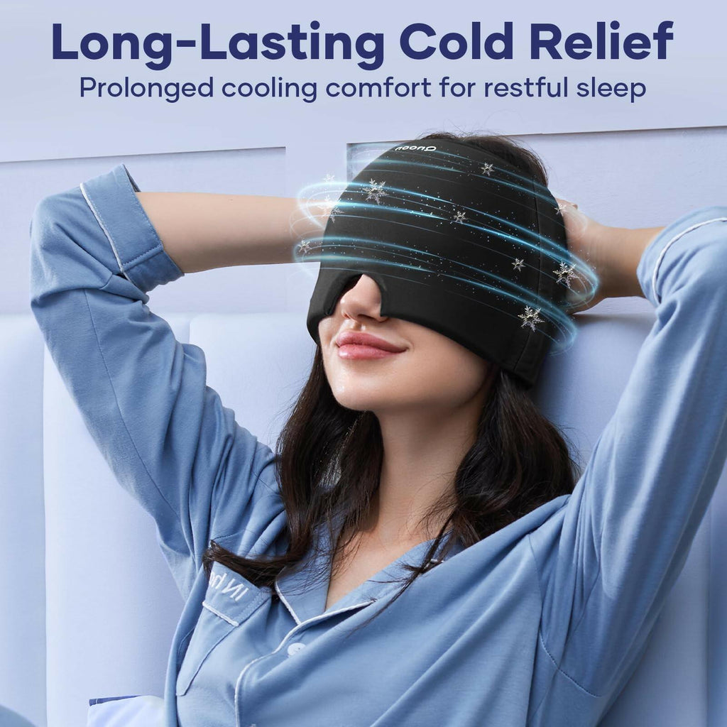 Qnoon Migraine Relief Cap, Headache Relief Cap Mask Products, Cooling Odorless