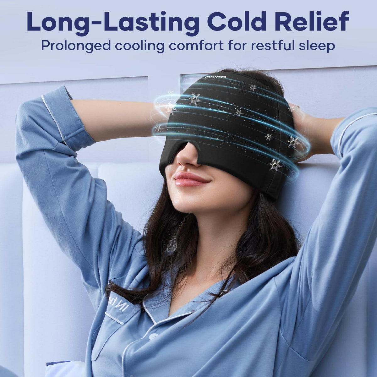 Qnoon Migraine Relief Cap, Headache Relief Cap Mask Products, Cooling Odorless