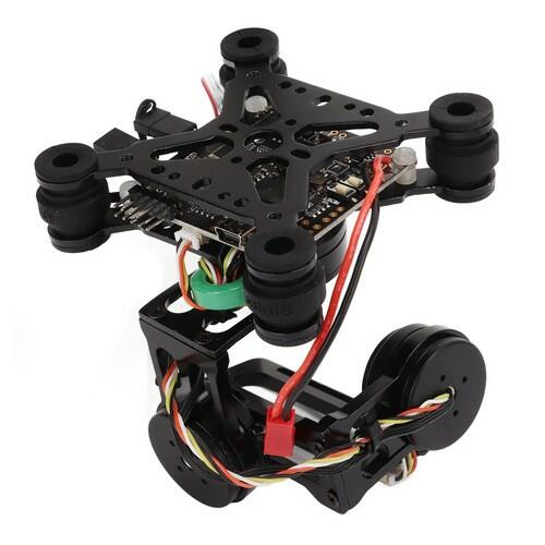 Halearo Brushless 3 Axes Camera Stabilizer Lightweight CNC Aluminum Alloy for FPV Cameras Ultra Stable Construction Black