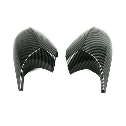 AtticZone Side Mirror Caps Covers Compatible with BMW E90 E91 2008-2011, E92 E93 E81 E82 E87 E88 LCI Door Rear View Mirror Cap Replacement for 328i 335i, Horn-style, Carbon Fiber Pattern