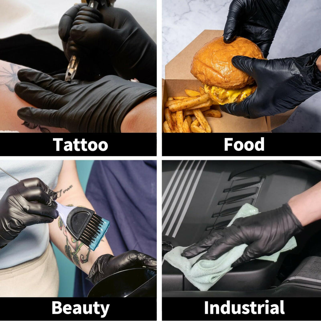 10 Packs Basic Disposable Medical Synmax Vinyl Exam Gloves- 4 mil Safty Glove