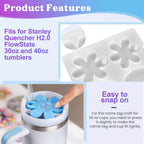 LET'S RESIN Name Plates Resin Molds for 20oz/30oz & 40oz Lid, 16 Cavities 2Pcs