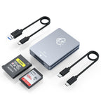 CFexpress Type A and SD Dual-Slot Memory Card Reader, 10Gbps USB 3.2 Gen 2 Type