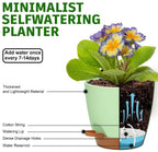 5-Pack Plant Pots with Drainage 7/6.5/6/5.5/5 Inch Self Watering Pots for Indoor
