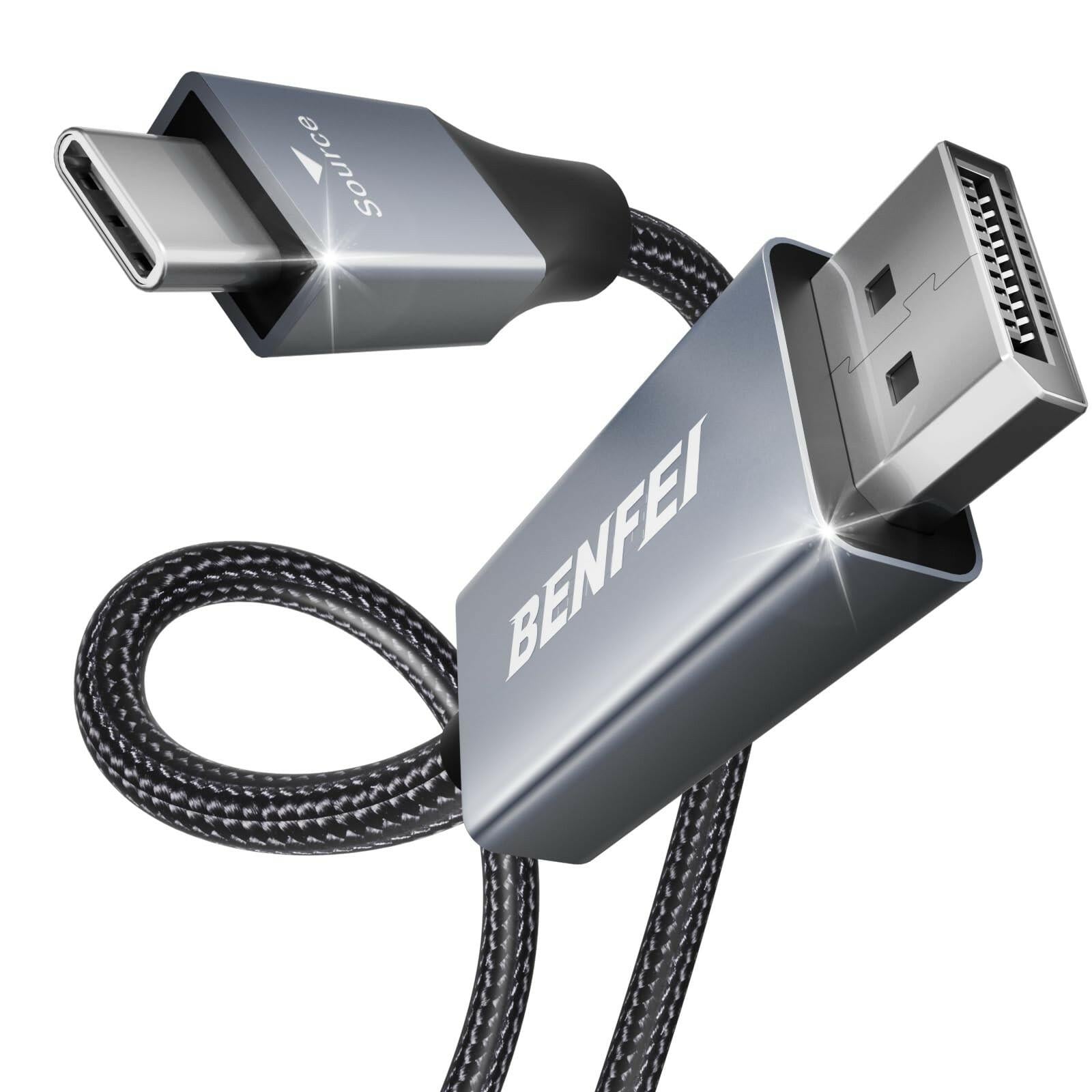 BENFEI USB-C to DisplayPort 3 Feet Cable(8K@60Hz 4K@144Hz), USB Type-C to