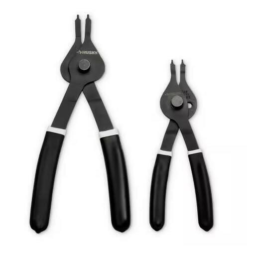 Husky 6 in. and 8 in. Snap Ring Pliers with Cushion Grip (2-Pack)